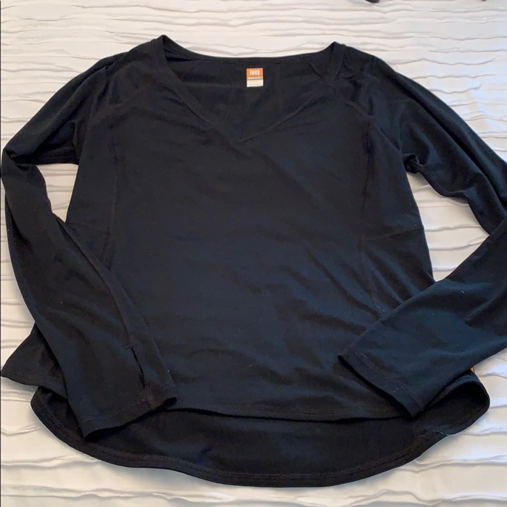 Lucy Brand Black Athletic Long Sleeve